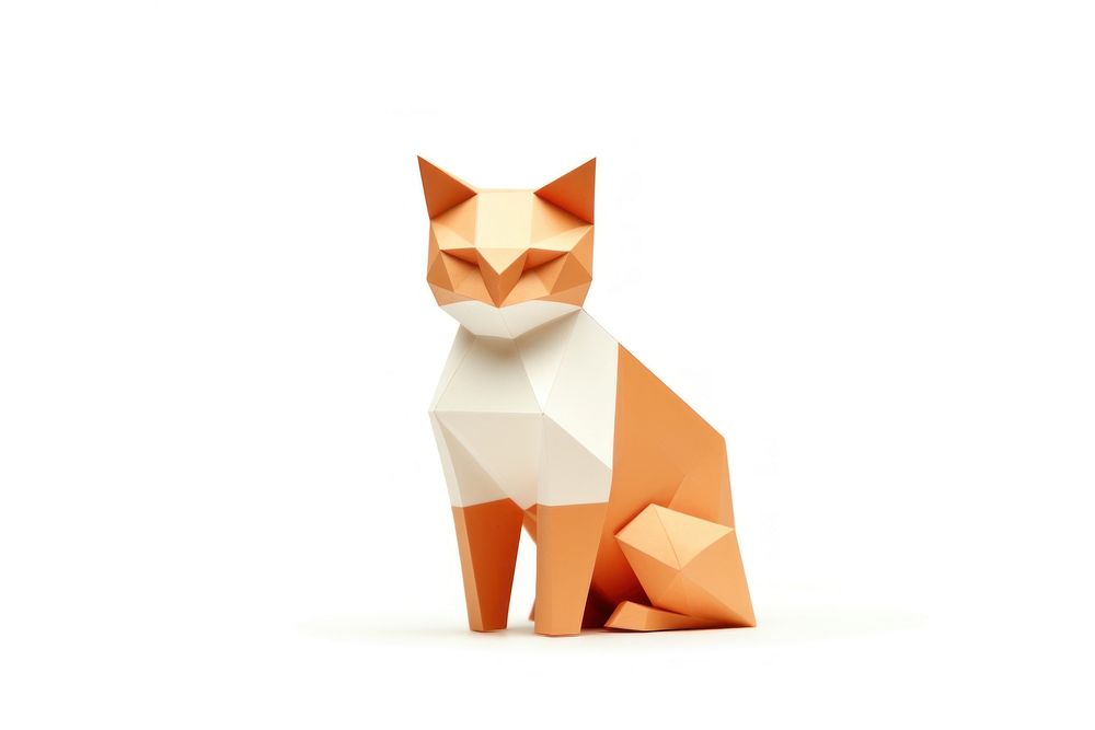A cat origami mammal animal. AI generated Image by rawpixel.