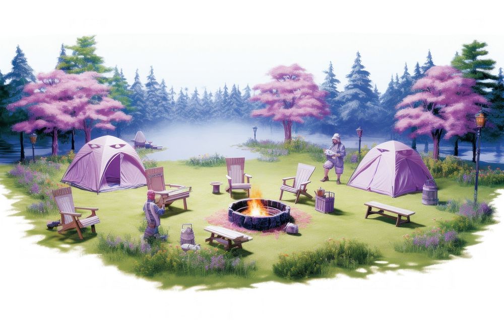 Camping outdoors nature plant. AI generated Image by rawpixel.
