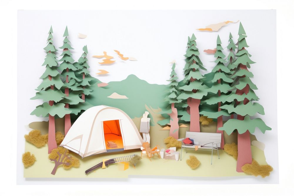 Camping outdoors white background creativity. AI generated Image by rawpixel.