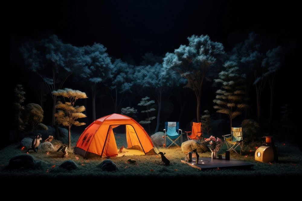 Camping camping outdoors nature. AI generated Image by rawpixel.
