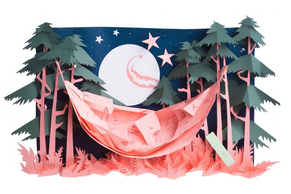 Hammock camping night tranquility furniture. AI generated Image by rawpixel.