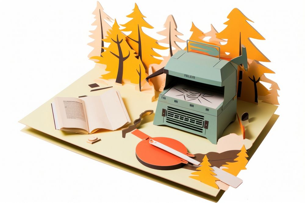 Stove camping paper electronics creativity. AI generated Image by rawpixel.