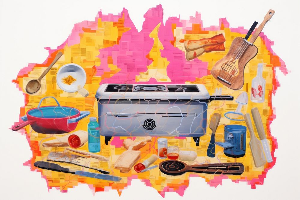 Stove camping painting tool art. AI generated Image by rawpixel.