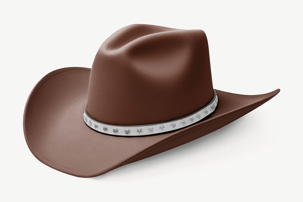 Brown cowboy hat mockup psd