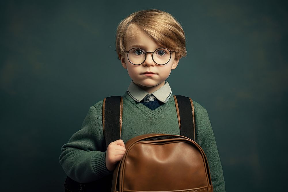School bag portrait photo intelligence. AI generated Image by rawpixel.