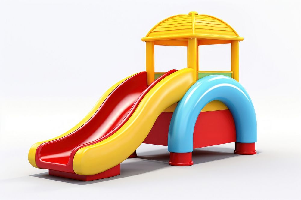 A Kids slider playground toy white background. AI generated Image by rawpixel.