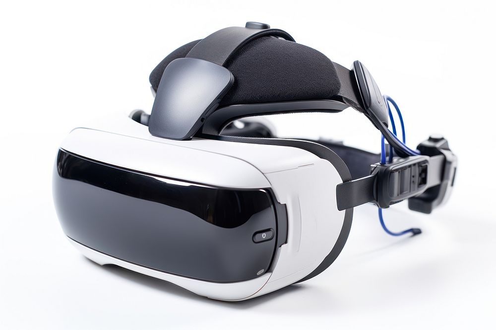 VR Glasses with controls white background electronics technology. AI generated Image by rawpixel.