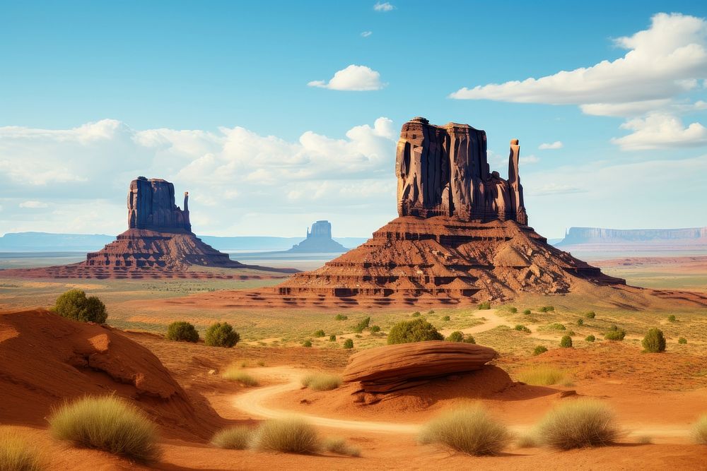 Monument Valley valley monument valley tranquility. AI generated Image by rawpixel.
