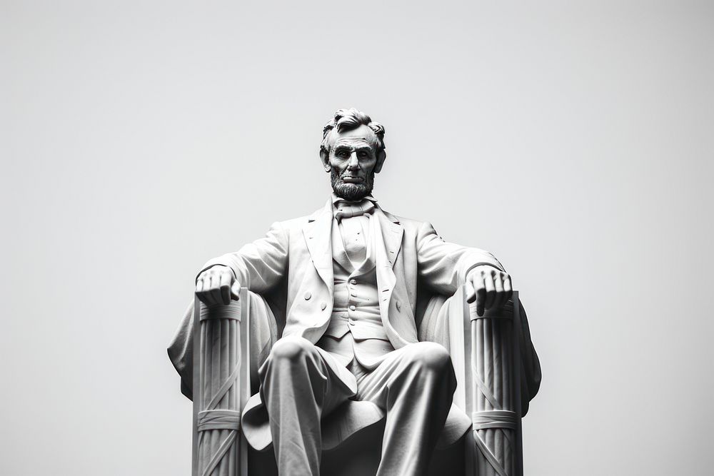 Abraham Lincoln statue sculpture art. AI generated Image by rawpixel.