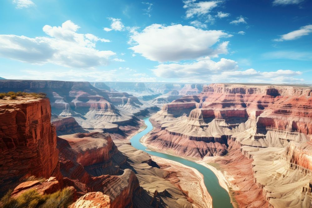 Grand canyon landscape outdoors nature. AI generated Image by rawpixel.