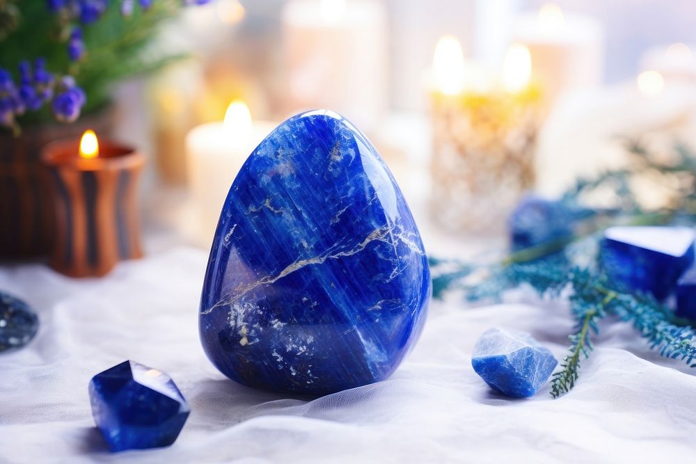 Lapis lazuli Spirituality stone gemstone jewelry celebration. AI generated Image by rawpixel.