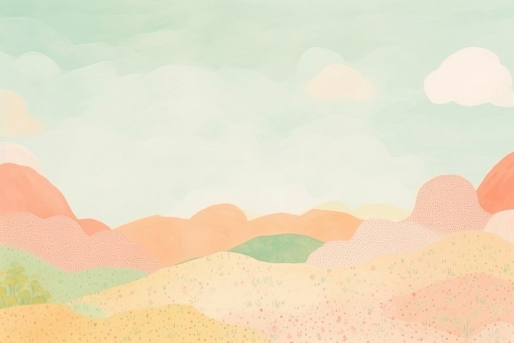 Summer theme backgrounds landscape painting. AI generated Image by rawpixel.
