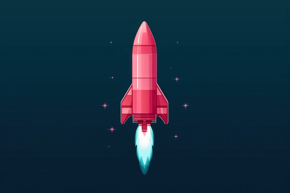 Rocket space ship vehicle missile transportation. AI generated Image by rawpixel.