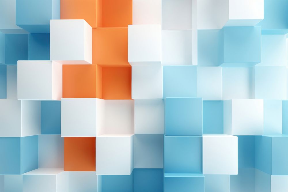 3d abstract stacked cube background backgrounds pattern architecture. AI generated Image by rawpixel.