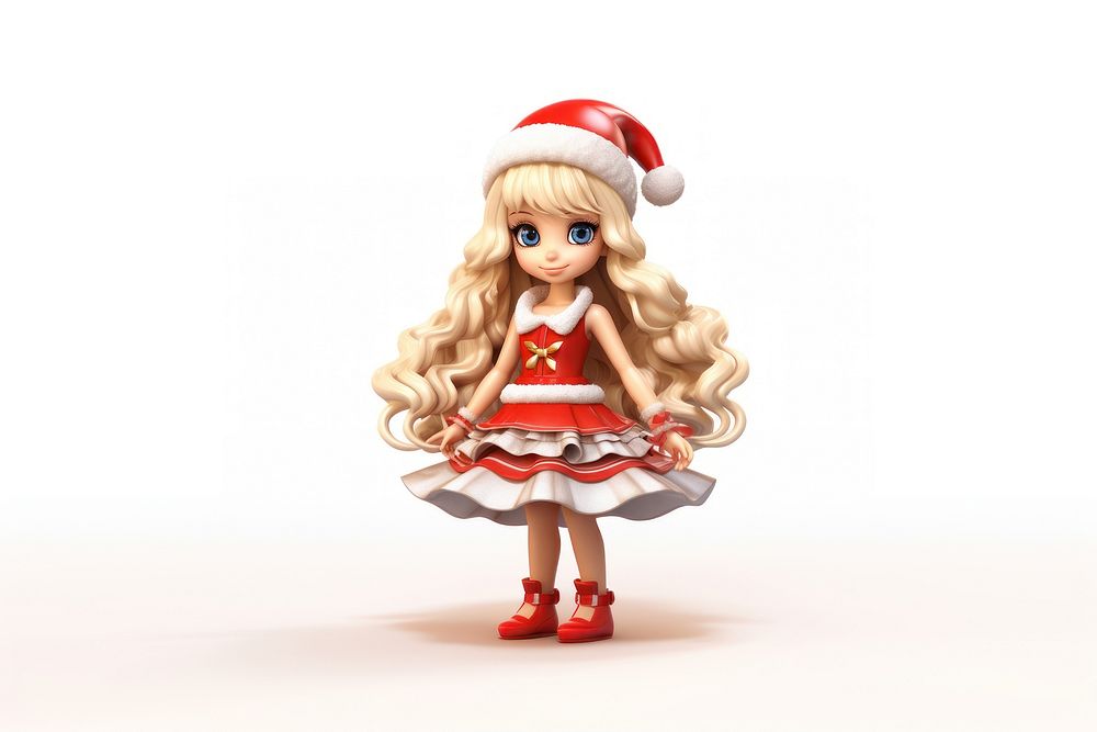Chirstmas figurine cute doll. AI generated Image by rawpixel.