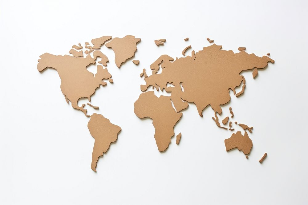 World map topography copy space. AI generated Image by rawpixel.