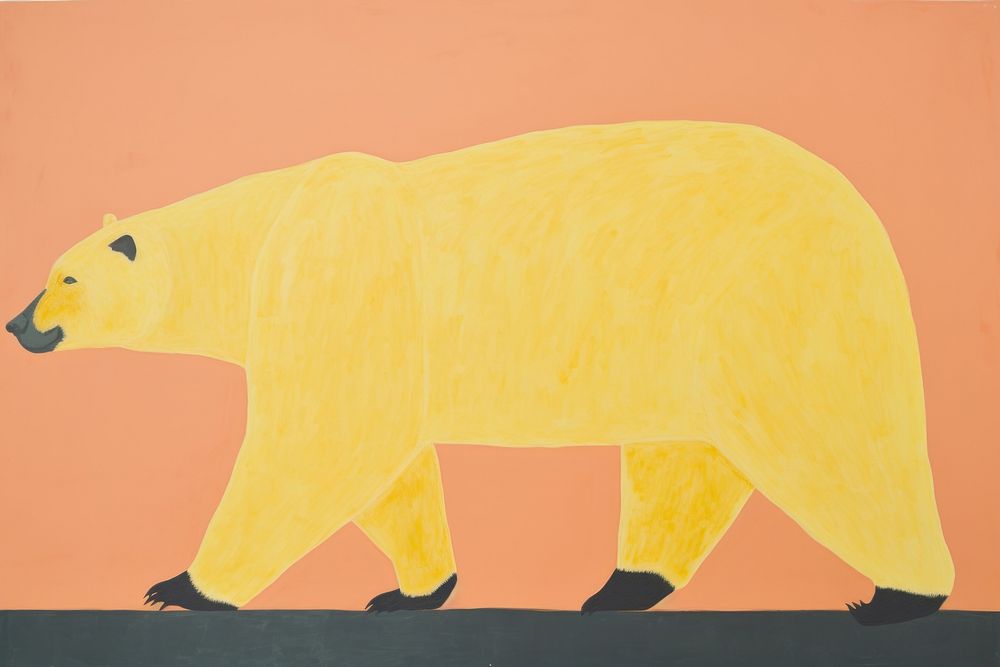 Bear painting animal mammal. AI generated Image by rawpixel.