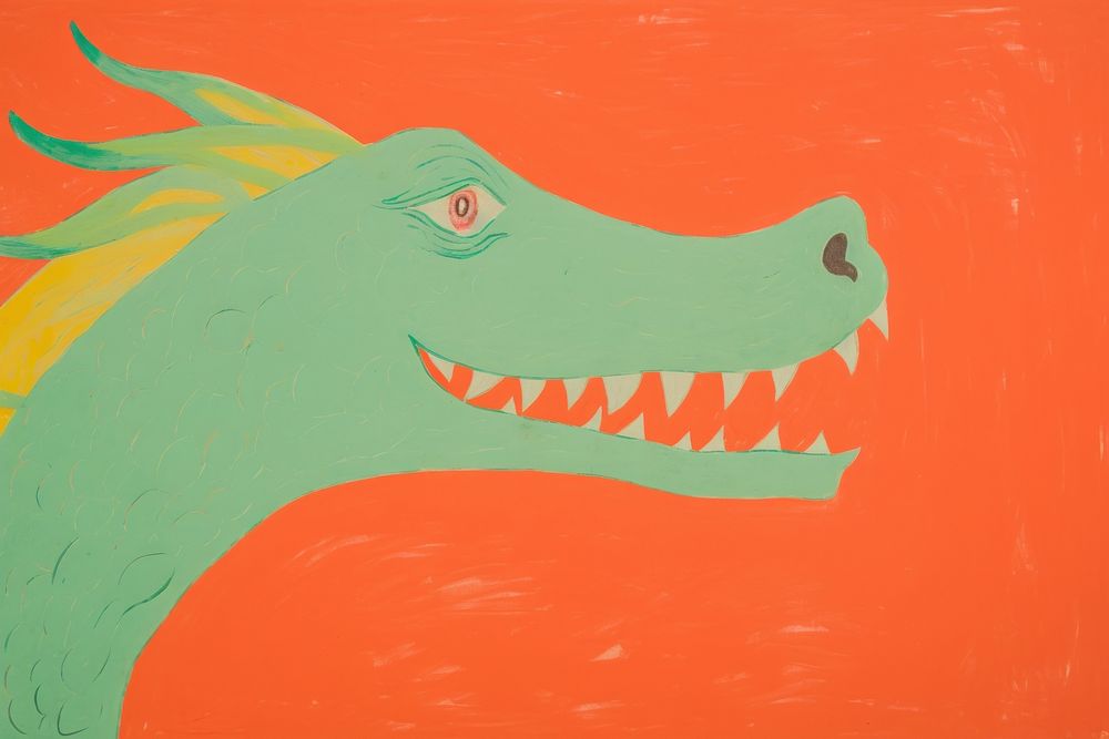 Dragon backgrounds painting animal. AI generated Image by rawpixel.