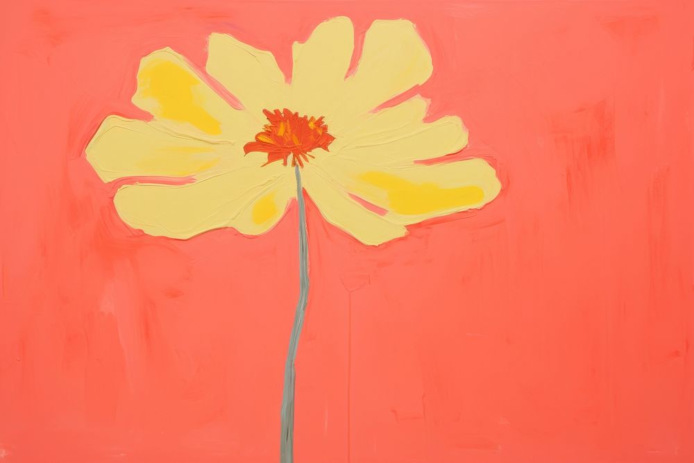 Flower painting petal plant. AI generated Image by rawpixel.