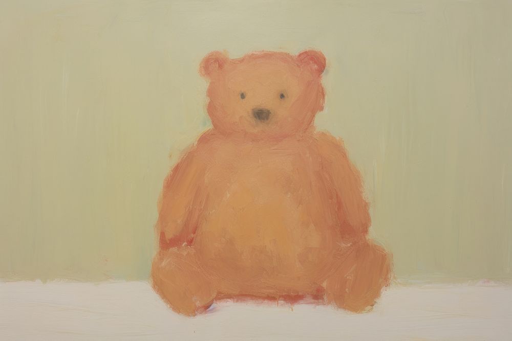 Teddy bear painting mammal art. AI generated Image by rawpixel.