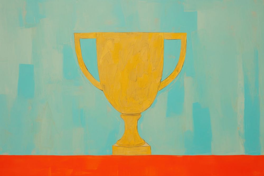 Trophy painting glass art. AI generated Image by rawpixel.