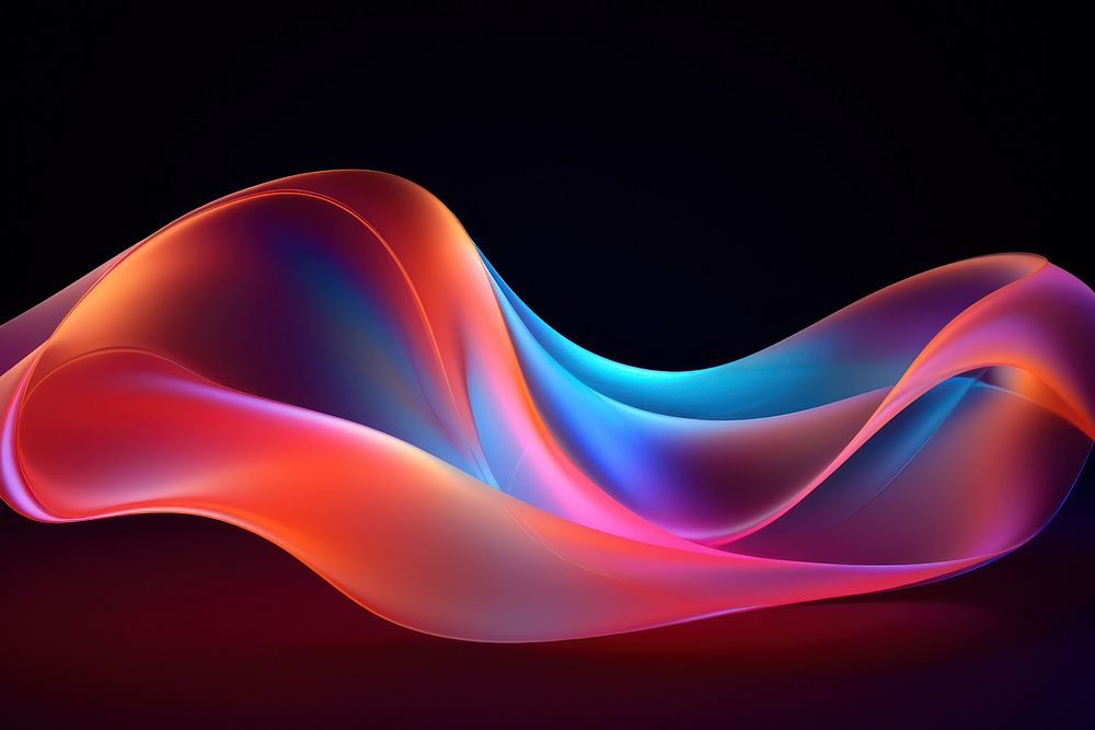 Abstract blured swirl wave pattern light illuminated. AI generated Image by rawpixel.