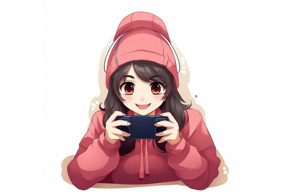 Gamer anime phone electronics. AI generated Image by rawpixel.