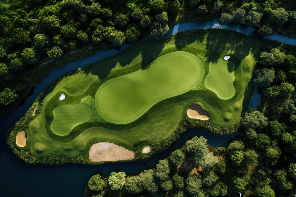 Golf court outdoors nature sports. AI generated Image by rawpixel.