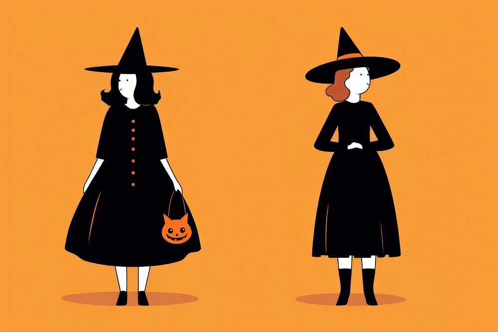 Witch cartoon black adult. AI generated Image by rawpixel.