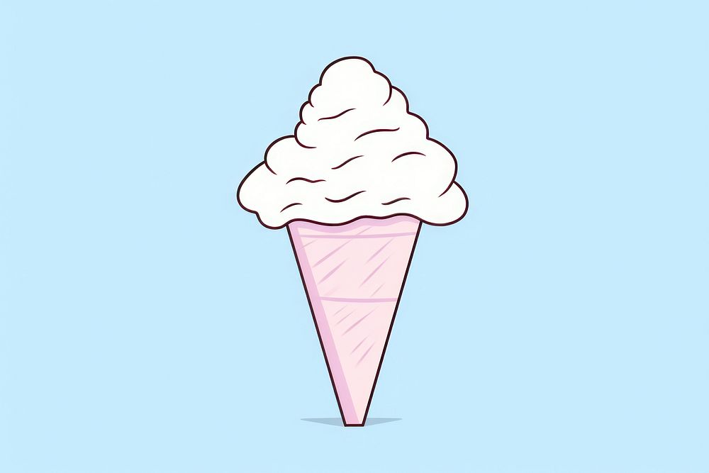 A piece of ice cream dessert cartoon food. AI generated Image by rawpixel.