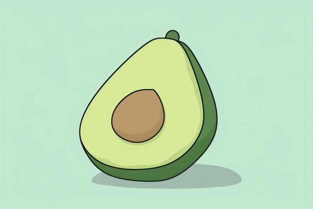 Avocado cartoon plant food. 