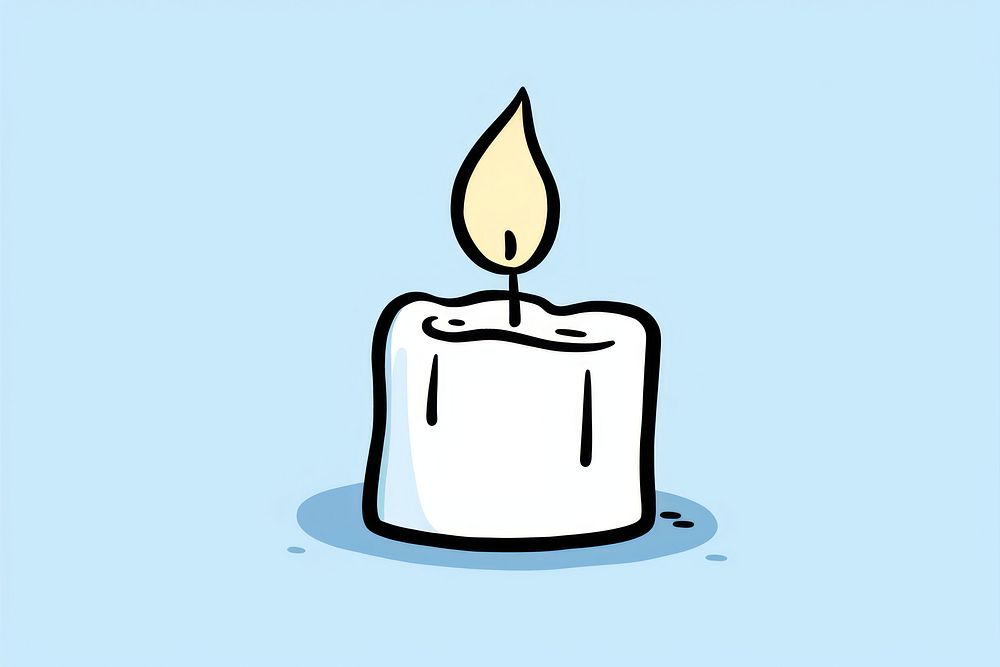 Candle cartoon line fire. AI generated Image by rawpixel.
