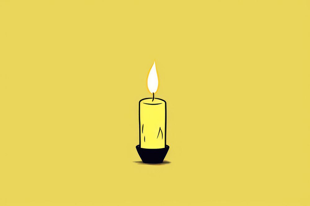 Candle cartoon illuminated darkness. AI generated Image by rawpixel.
