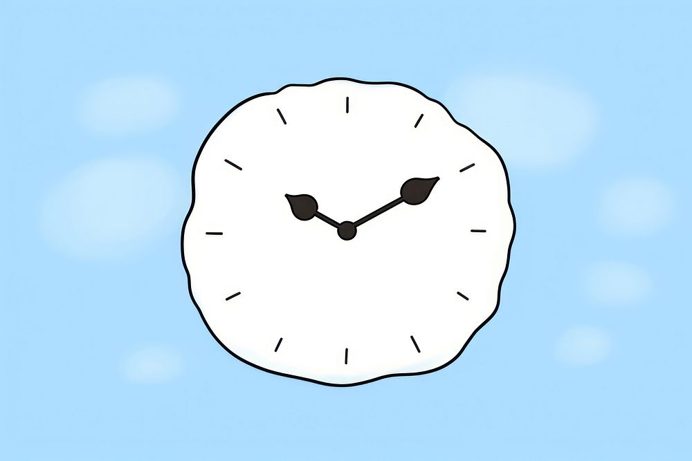 Clock cartoon line accuracy. AI generated Image by rawpixel.
