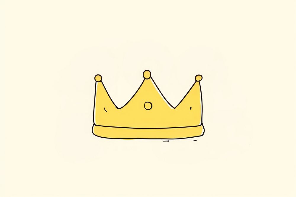 Crown cartoon line accessories. AI generated Image by rawpixel.
