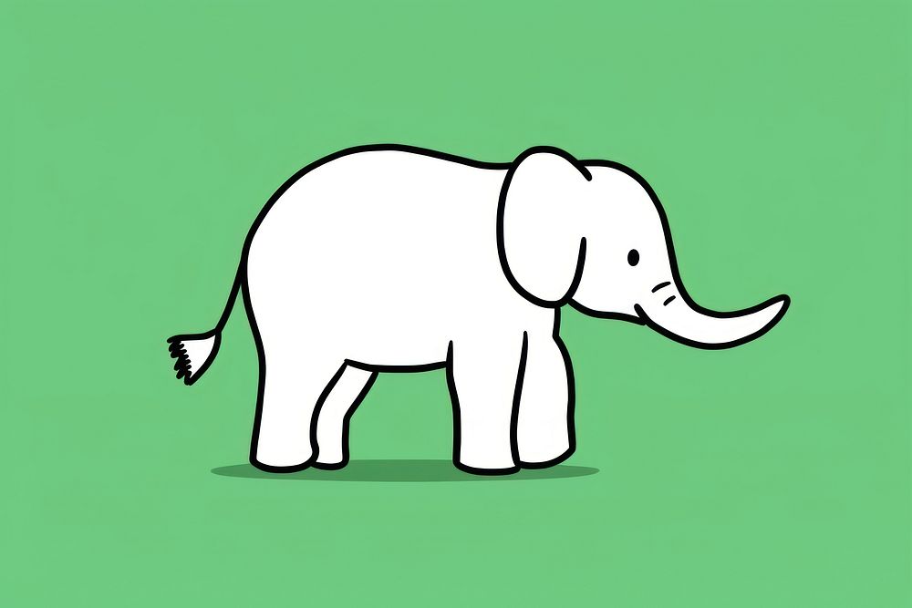 Elephant wildlife cartoon animal. AI generated Image by rawpixel.