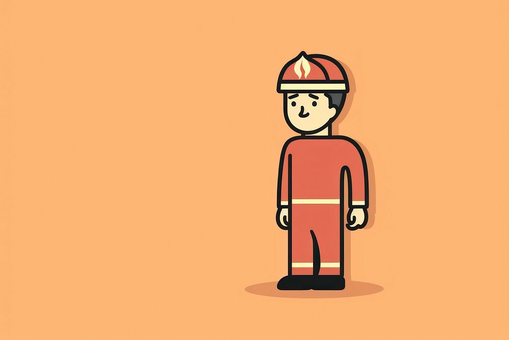 Firefighter cartoon architecture protection. AI generated Image by rawpixel.