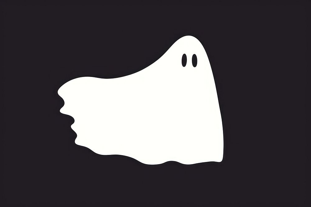 Ghost cartoon silhouette darkness. AI generated Image by rawpixel.