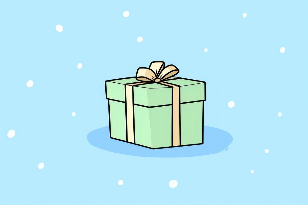 Gift box cartoon line celebration. AI generated Image by rawpixel.