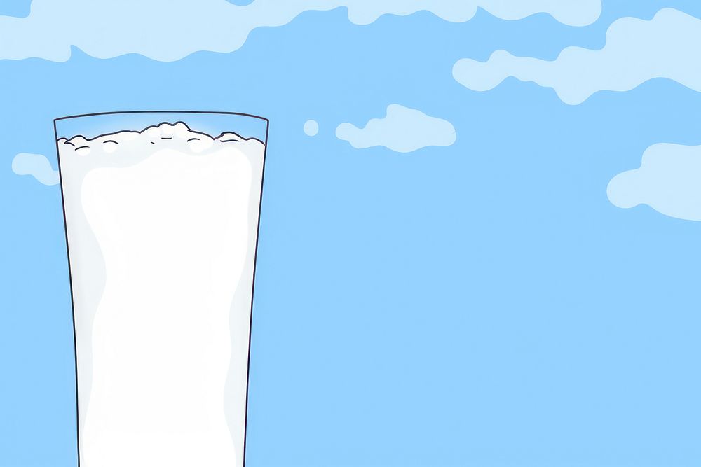 Milk cartoon drink glass. AI generated Image by rawpixel.