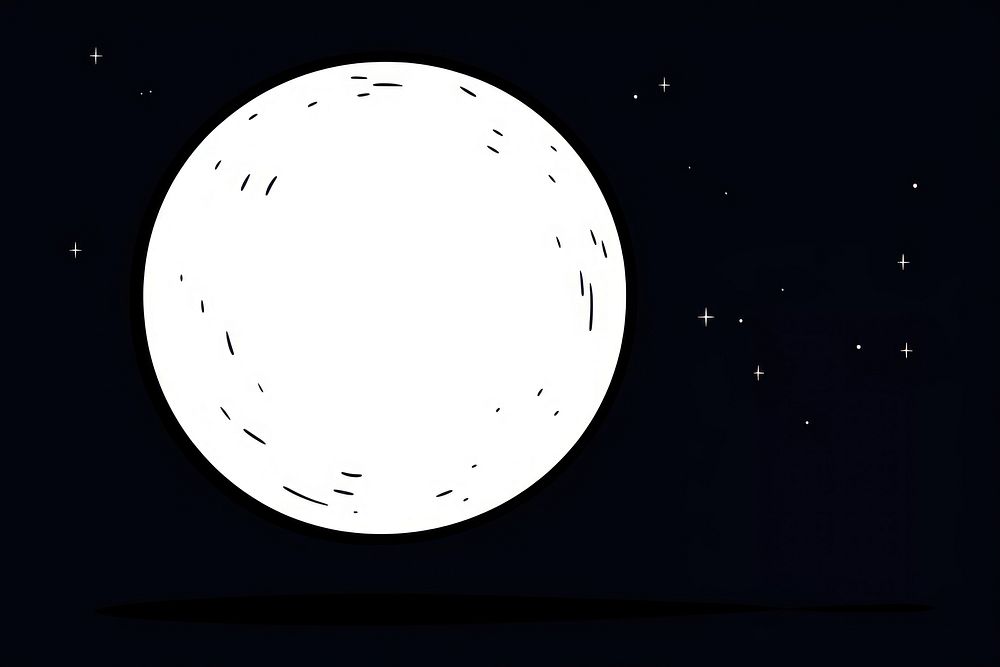 Moon astronomy cartoon sphere. AI generated Image by rawpixel.
