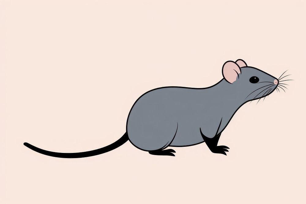 Mouse rat cartoon animal. AI generated Image by rawpixel.