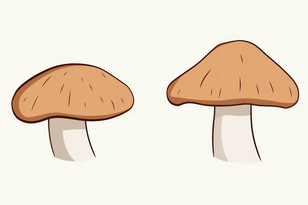 Mushroom cartoon fungus agaricaceae. AI generated Image by rawpixel.