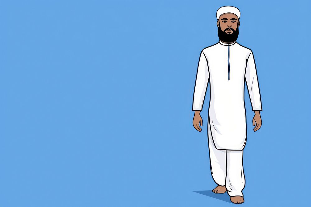 Muslim man standing cartoon adult. AI generated Image by rawpixel.