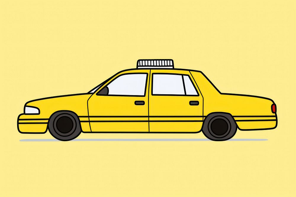 New york taxi car vehicle cartoon. AI generated Image by rawpixel.
