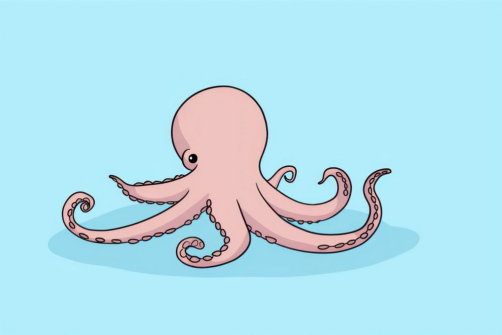 Octopus cartoon animal invertebrate. AI generated Image by rawpixel.