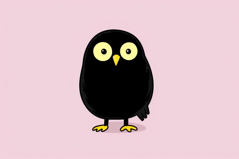 Owl penguin cartoon animal. AI generated Image by rawpixel.