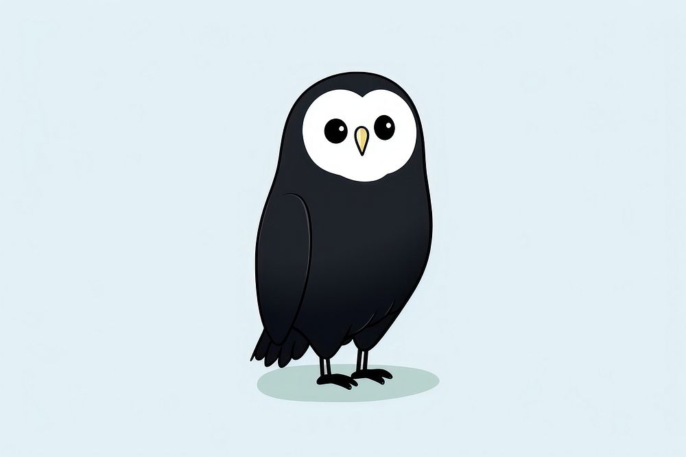 Owl cartoon animal black. AI generated Image by rawpixel.