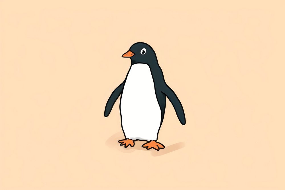 Penguin cartoon animal bird. AI generated Image by rawpixel.