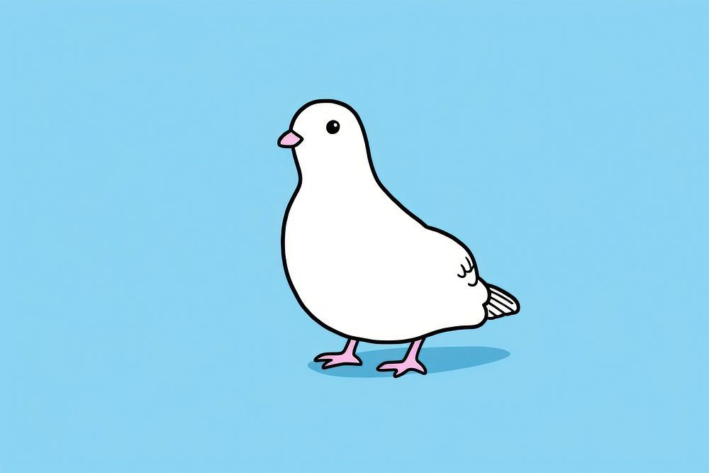 Pigeon cartoon animal bird. AI generated Image by rawpixel.